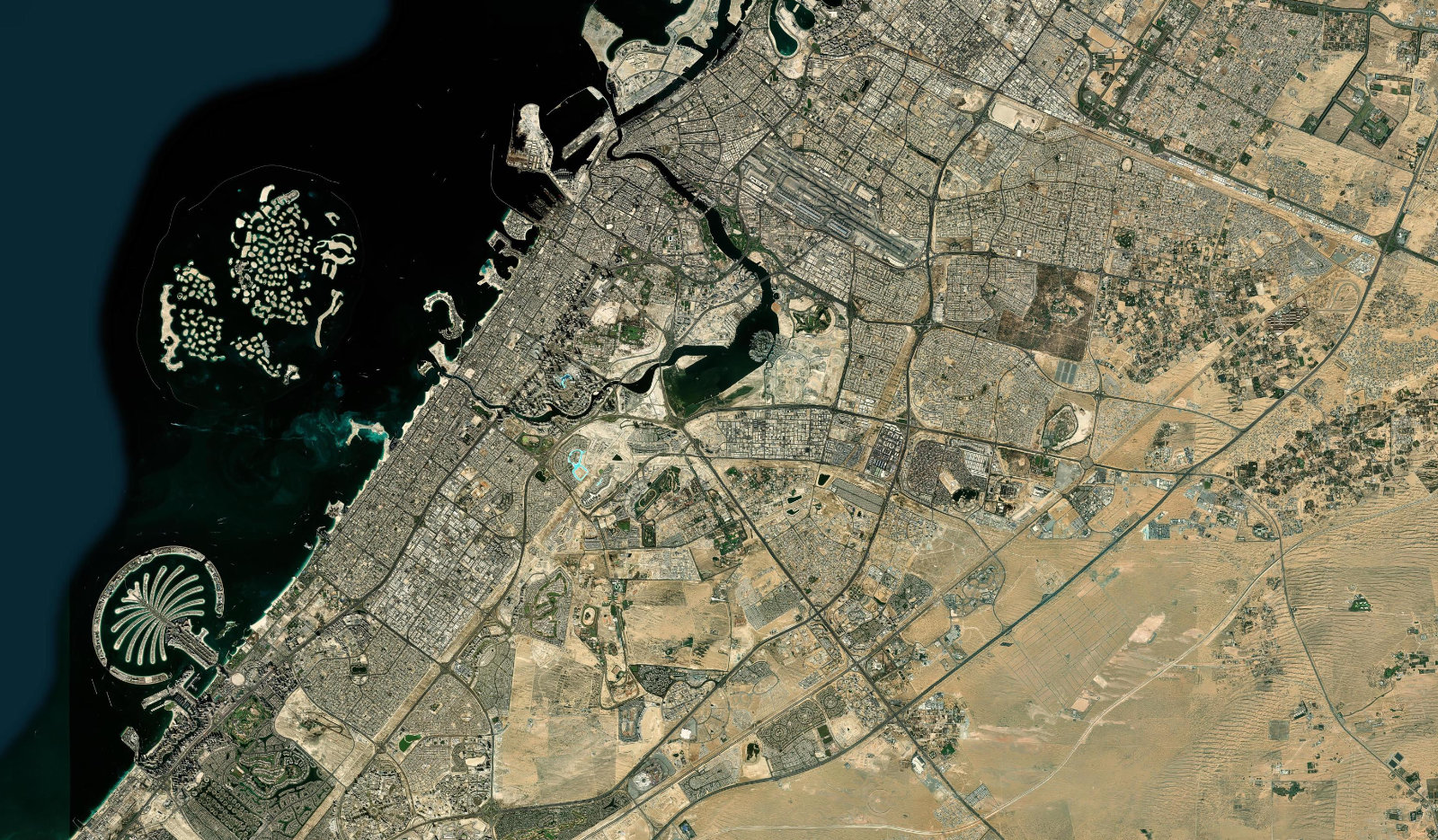 Dubai satellite overview centred on MBR City
